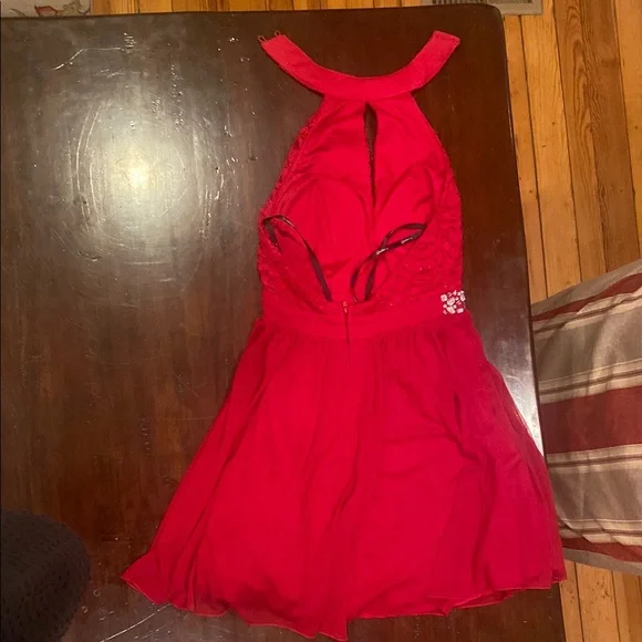 Speechless Red Halter Sundress for Prom - Picture 2 of 3